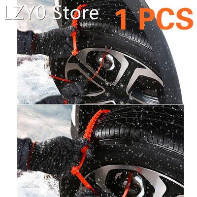 1pcs 92cm Orange Nylon Car Universal Anti Skid Snow Chains f