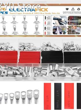 Electrapick 140/120pcs Cable Lugs Ring Terminal Bolt Hole Ti