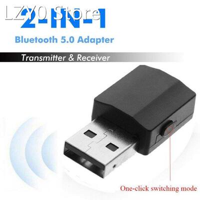 1Pc Bluetooth-compatible 5.0 Wireless USB 2 in 1 Adapter 3.5