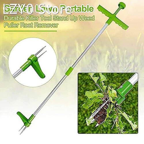 2 Pack Stand-Up Weeder Root Removal Tool 39Inch Long Reinfor