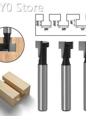 1/3PC 1/4 Shank 6mm T-Slot Cutter Router Bit Set 5/16 3/8 1