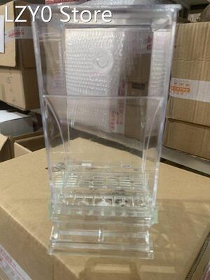 Parakeet Feeder with Perch Automatic Food Dispenser Plastic