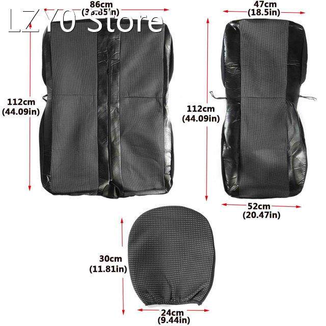 3PCS Universal Car Truck Seat Cushion Cover 1+2 Type Split S