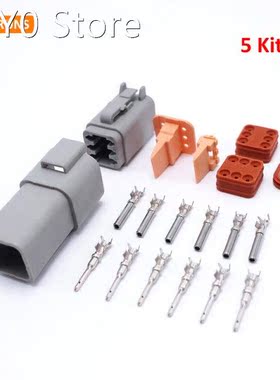 5 Sets Kits Brand New 6Pin/way Deutsch Sealed Waterproof Ele