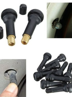 10pcs Car TR414 Tire Valve Stems Copper Caps Snap In Rim Ho