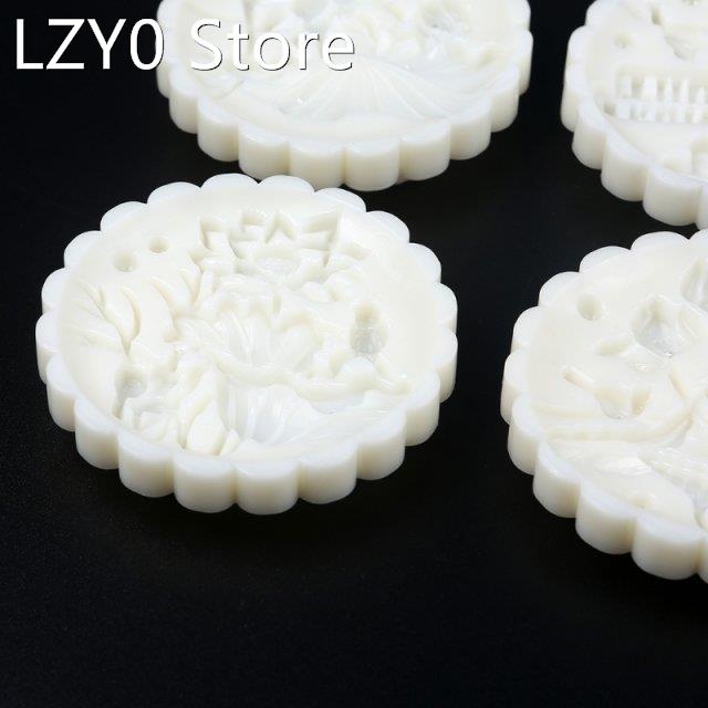83XC DIY 3D Mooncake Mold Set Lotus Leaves and Lotus Pattern