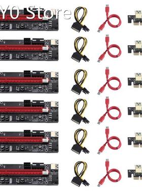 6pcs VER009 USB 3.0 PCI-E Riser VER 009S Express 1X 4x 8x 16