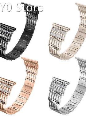 Stainless Steel Rhinestone Wriststrap Watch Belt Band Chic D