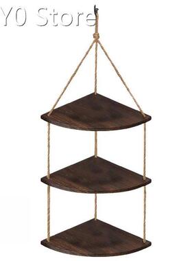 Nordic 3 Tier Wooden Hanging Plant Shelf Indoor Planter Hang