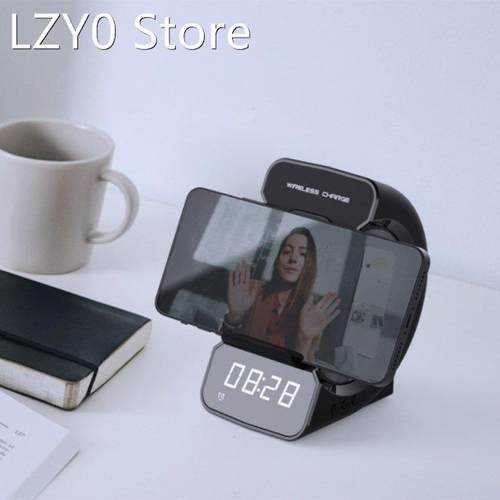 Three-in-one Wireless Alarm Clock Speaker Charging Speaker B
