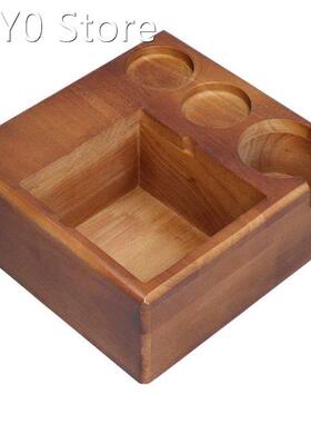 Coffee Tamper Stand Portafilter Stand Beech Coffee Knock Box