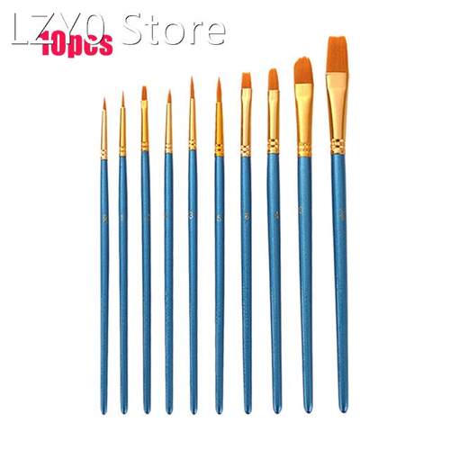 10pcs/set Watercolor Acrylic Oil Craft For Kids Nylon School