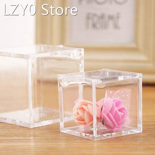 Transparent square plastic packaging jewelry candy personali