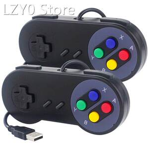 Wired USB Game Controller Gamepad Retro Joypad Black Gray Ga