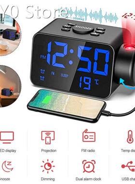 USB FM Radio LED Digital Smart Alarm Clock Watch Table Elect