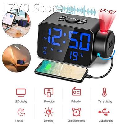 USB FM Radio LED Digital Smart Alarm Clock Watch Table Elect