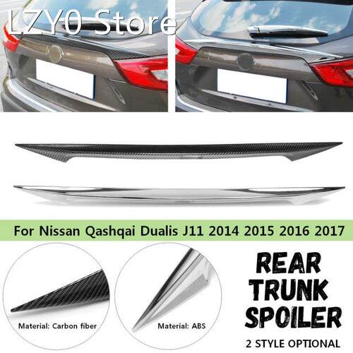 Car Rear Trunk Tail Gate Spoiler Wing Cover Sticker Carbon F