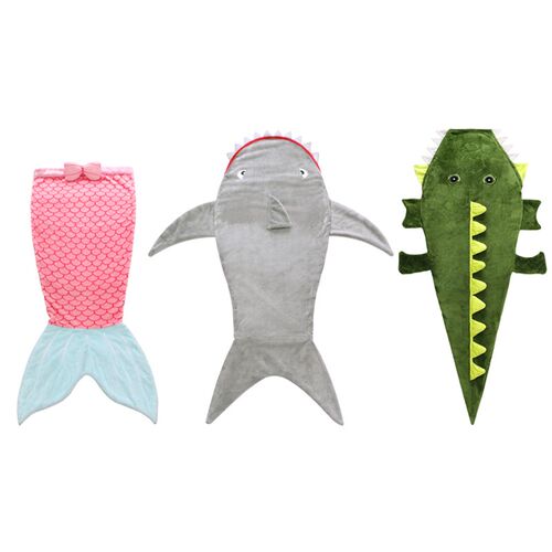 Multi Use Blanket Kids Mermaid Tail Anti kick Flannel Child