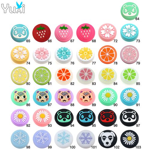 YuXi 2pcs Joystick Cover JoyCon Thumb Grips Caps For Ninten