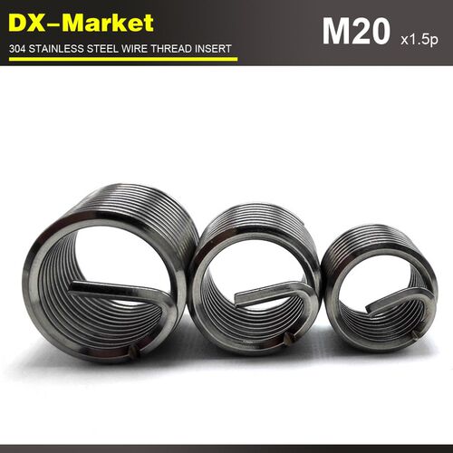 m20*1.5D *1.5P , 20pcs , ss304 fine thread inserts  , 304 au