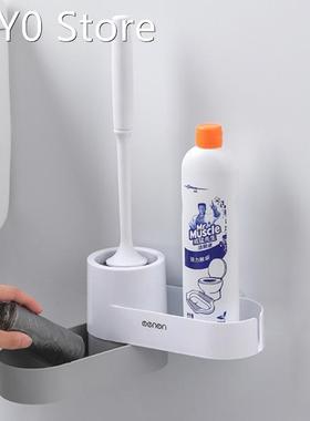 Bathroom with Pedestal Household Floor Cleaning Brush Toilet