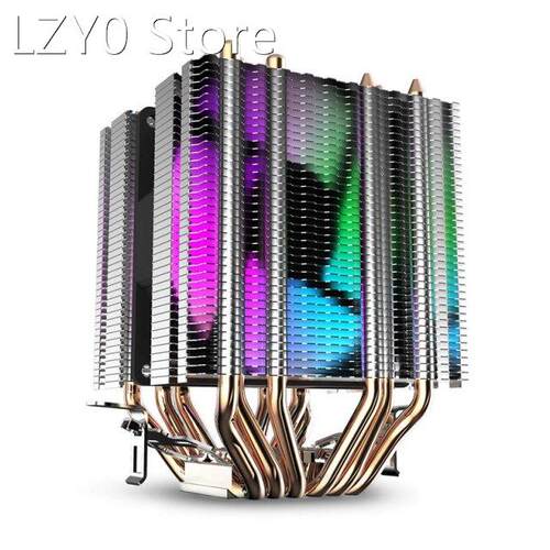 Cpu Air Cooler 6 Heat Pipes Twin-Tower Heatsink With 90Mm Ra