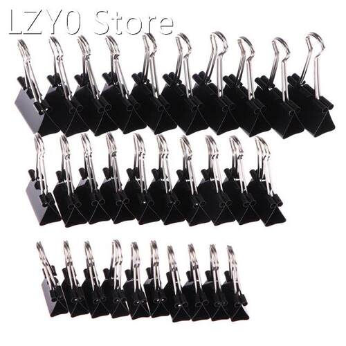 10pcs/lot Black Metal Binder Clips 19mm/ 25mm/ 32mm Notes Le