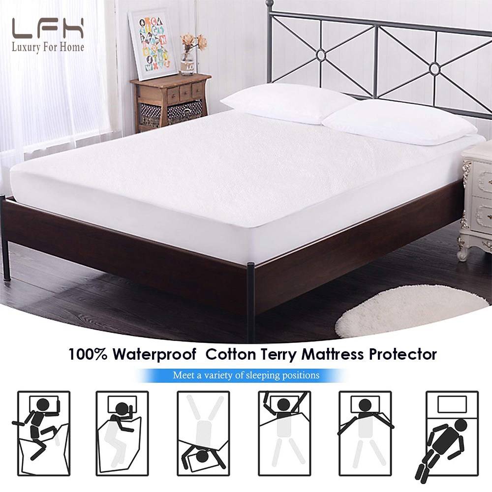 160x200 cotton terry matress cover  waterproof  mattress