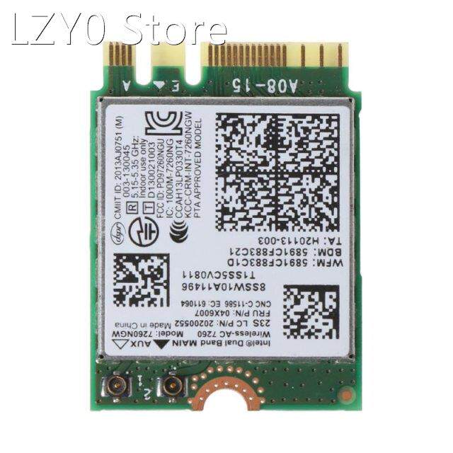 for thinkPad X240 T440 T540P L440 5G Dual Band 7260NGW AC FR