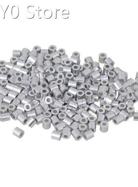 Silver M1.5 Round Holes Aluminum Ferrules Wire Rope Sleeves