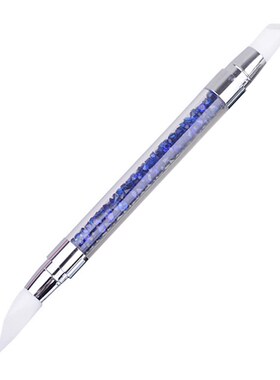 1Pc Nail Art Brush Dotting Tools 2 Way Sculpture Pen Silicon