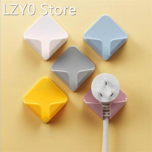 Punch-free plug holder power cord plug hook sticky hook hous