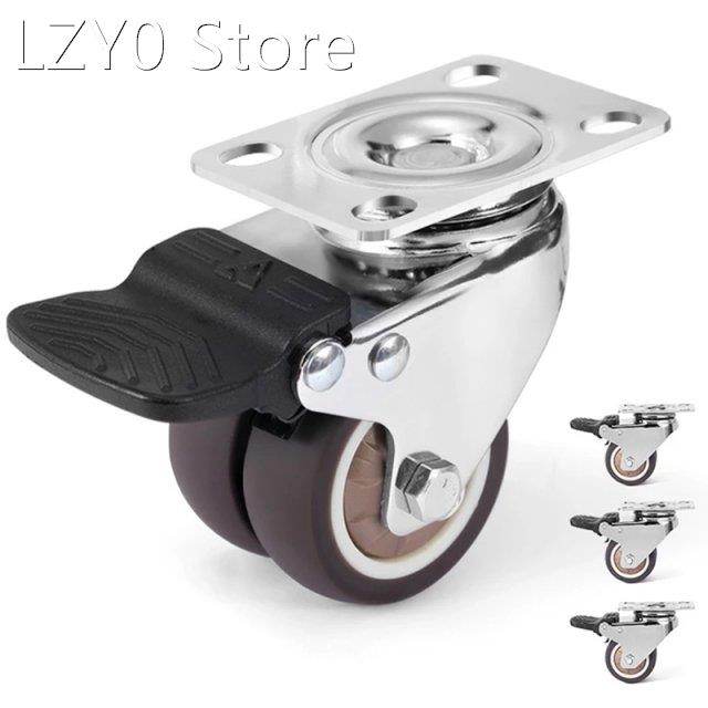 2 Inch Brake Swivel Caster Wheels for Trolley Pallet Univers