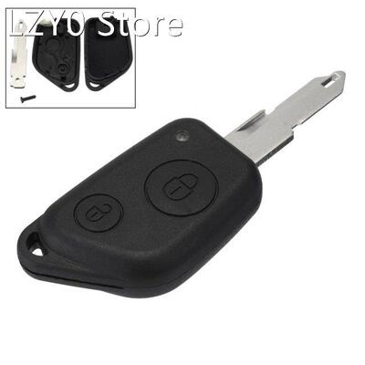 2 Buttons Car Remote Key Case Shell Uncut Replacement for Pe