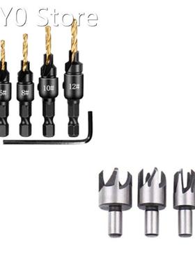 10Pcs Claw Type Cork Puncher Chamfer Cutter Drill Bit Counte