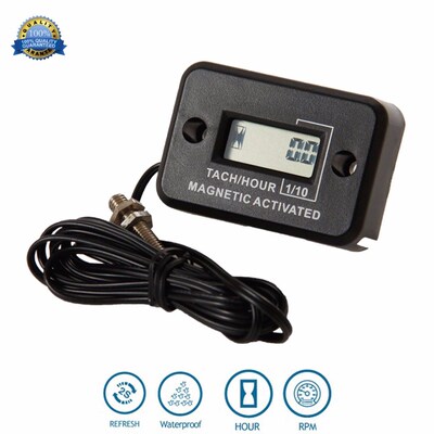 Digital Gasoline Diesel Engine Hour Meter Tachometer for min