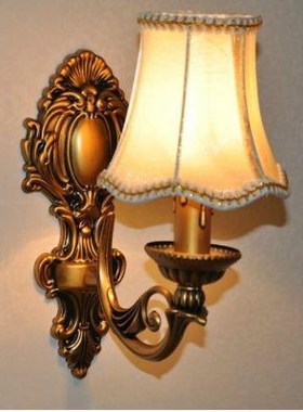 Mirror lamp staircase lamp single fabric lamp wall candle wa