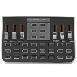 F8 4 Modes Studio Audio Mixer Microphone Webcast Entertaint