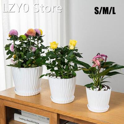 Plastic Plant Flower Pot Watering Planter Flower Plant Pot L
