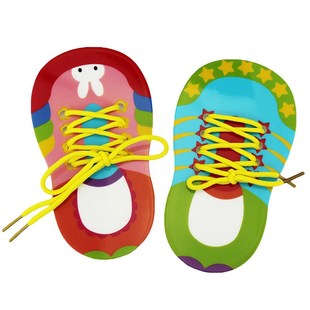 2 Pcs Children Early Learning Teaching Lacing Shoes Toys Ga