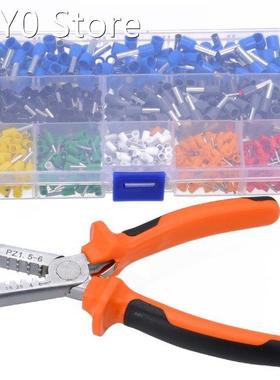 Crimp Tool Kit Hand Ferrule Crimper Plier With 800pcs Nylon