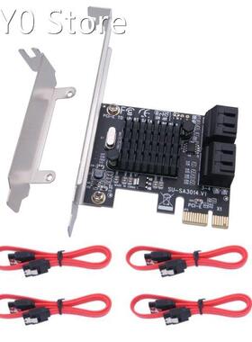 SATAIII Extender 6Gbps 4-Port Expansion Card PCI-E 1X to SAT