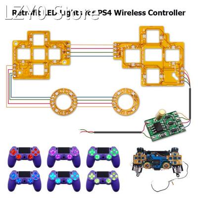 Multi-Colors Luminated D-Pad Thumsticks Face Buttons DTF LED
