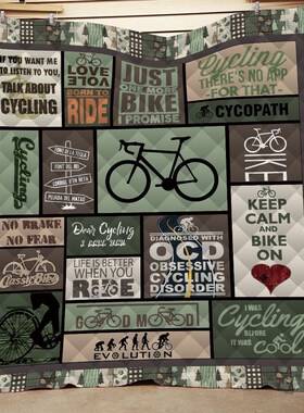 City Bicycle Printed Home Sofa Cover Quilt Queen Size Kids