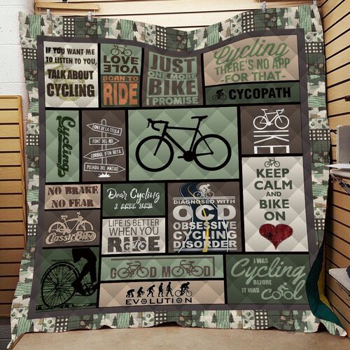 City Bicycle Printed Home Sofa Cover Quilt Queen Size Kids