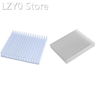 2 Pcs Silver Tone Aluminum Heat Diffuse Heat Sink Cooling Fi
