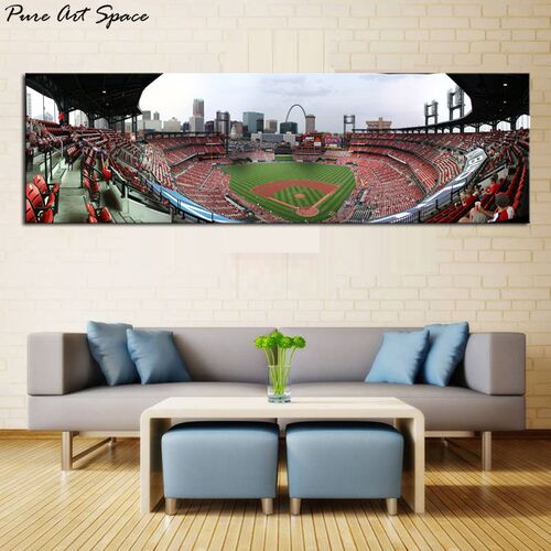 Giclee Print on Canvas Photo of Wrigley Field Busch Stadium