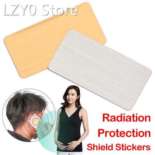 2pcs Lightweight Gold Silver Stickers Anti EMF Shield Radiat