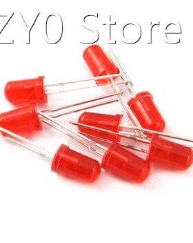 1000pcs/lot F5 5MM Round Red Color Highlight Diffused Round