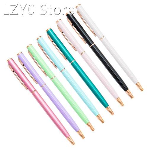 Creative Flat Top Ballpoint Pen Rotatable Metal Ballpoint Pe